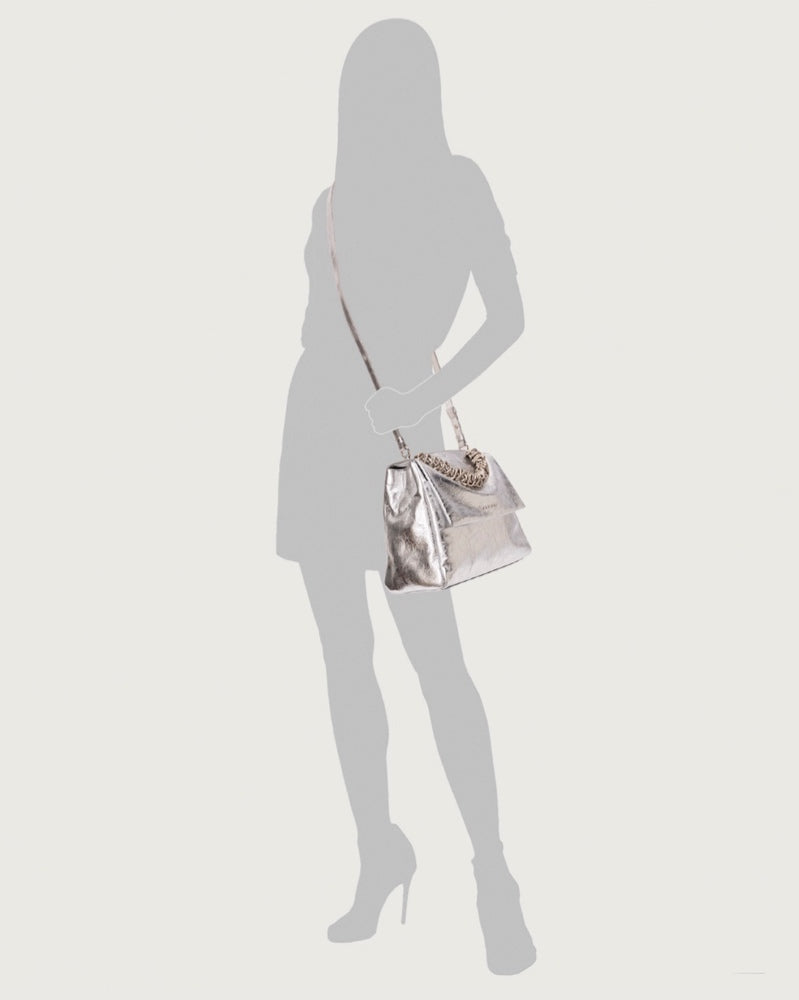 Borsa in pelle Donna BT2006 METAL Argento