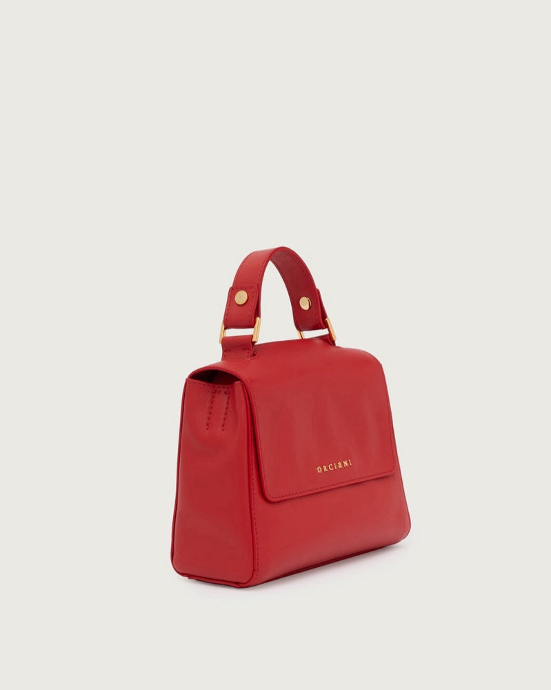 Borsa in pelle Donna B02019 VANITY ORO Rosso
