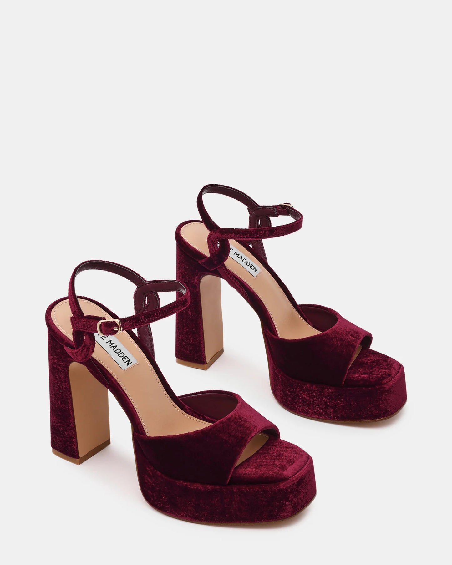 Sandalo col tacco Donna MILIANA Burgundy Velvet