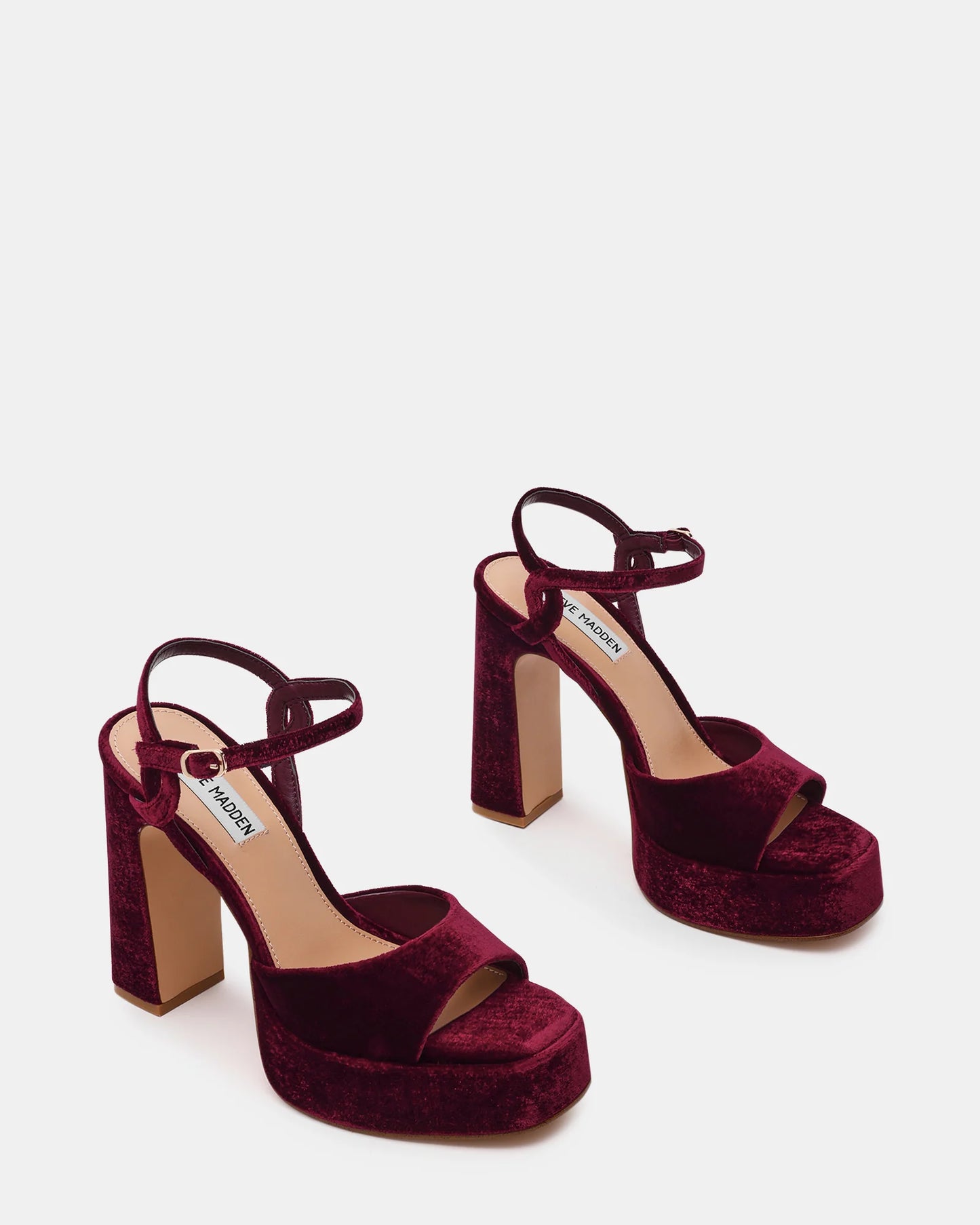 Sandalo col tacco Donna MILIANA Burgundy Velvet