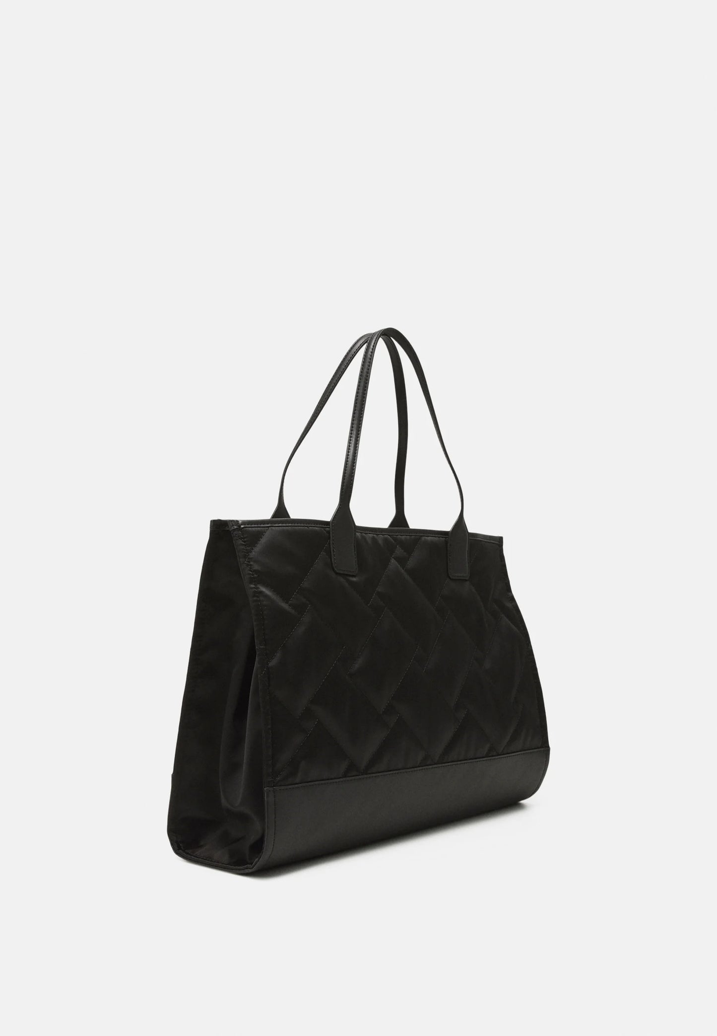 690-RECYCLED SQ SHOPPER-BLACK-NYLON-133