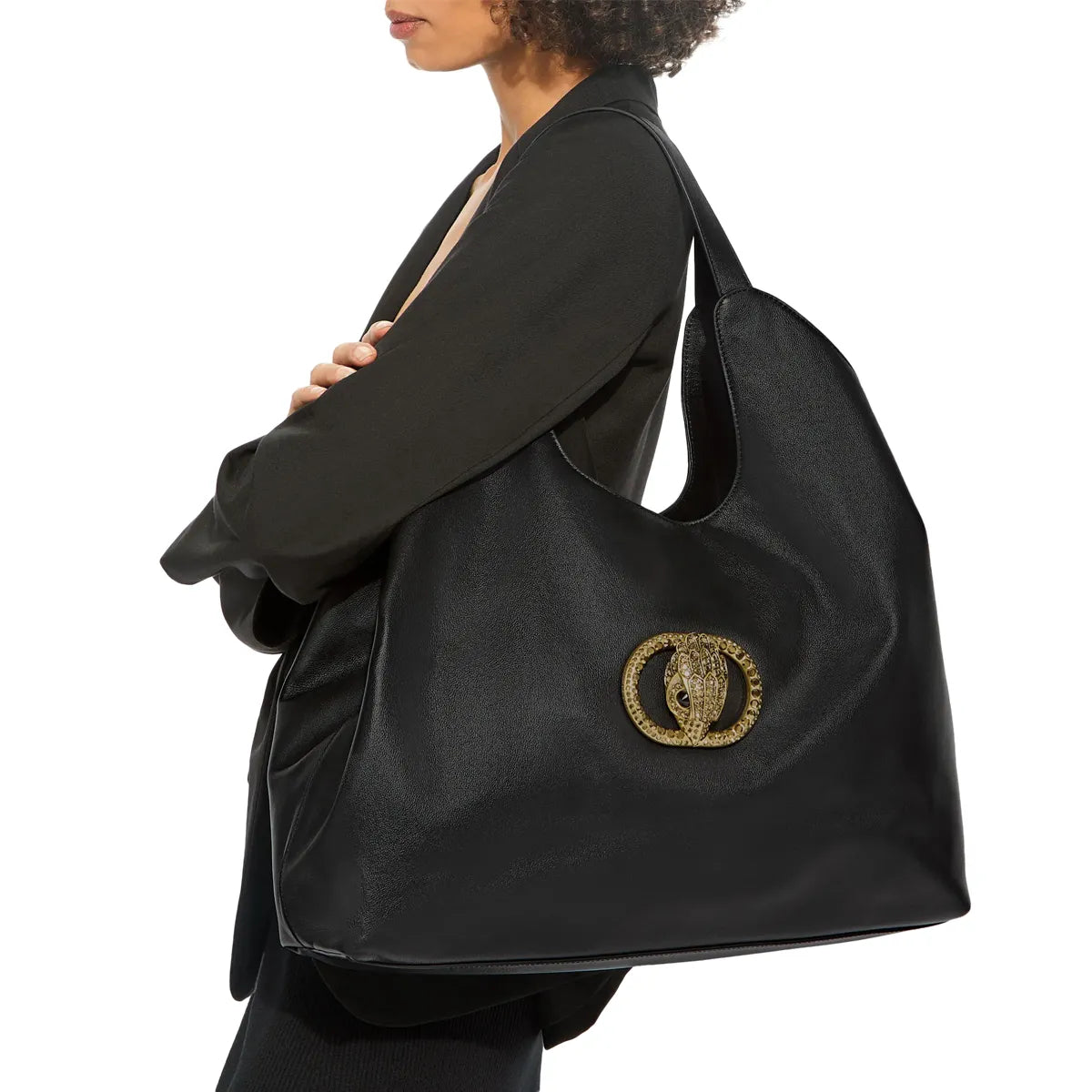 690-CHELSEA XXL SOFT TOTE-BLACK-LEATHER-328