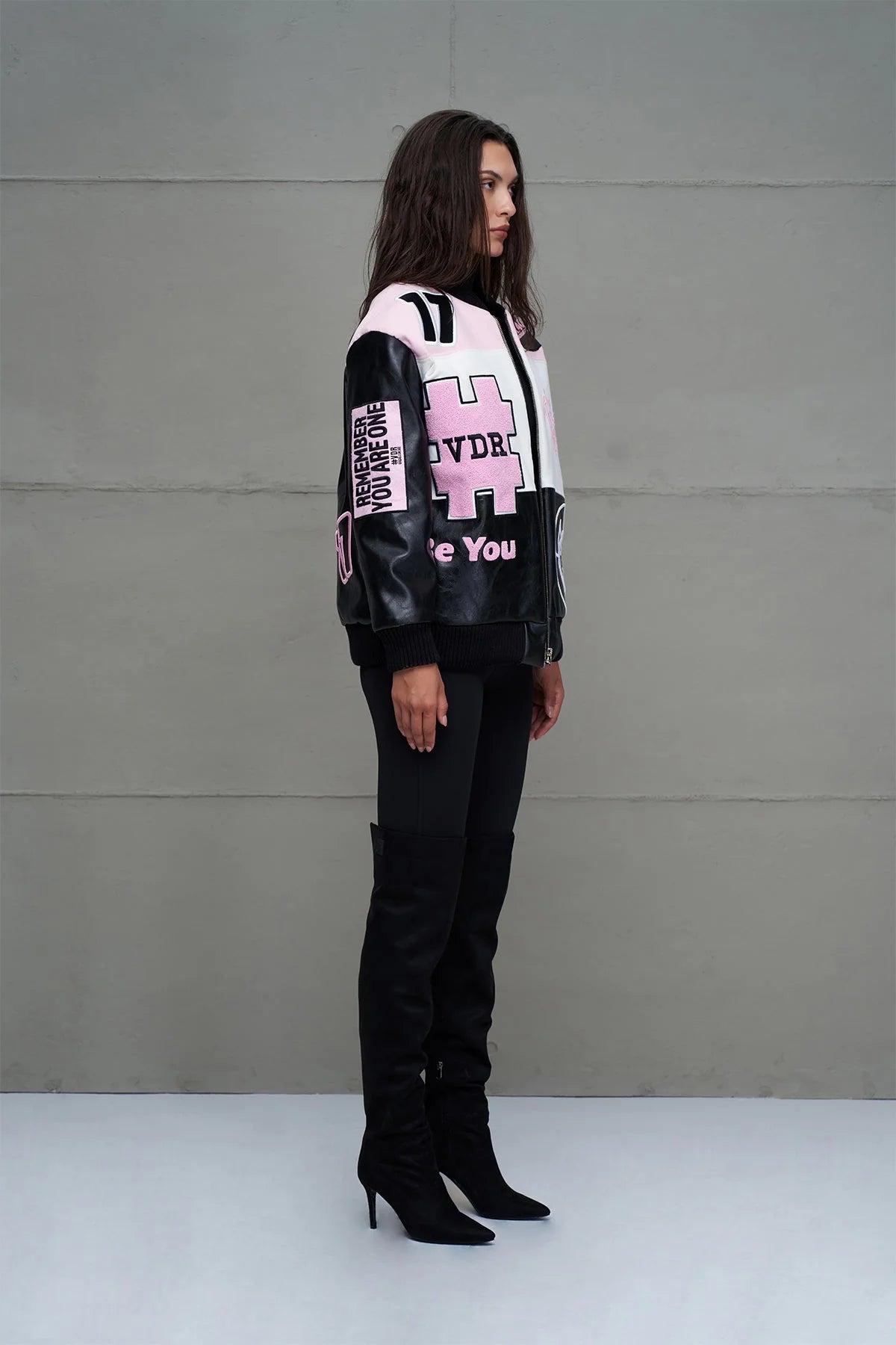 Bomber Donna VW26-18235 Black/Pink/White