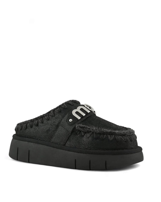 Bounce Clog Special Leather Cracked Black/Grey