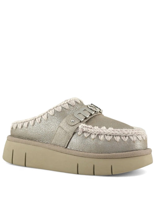 Bounce Clog Special Leather Stone Metallic