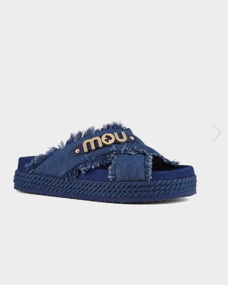 Women's Criss-cross rope sandal denim MU.SW451004K Denim