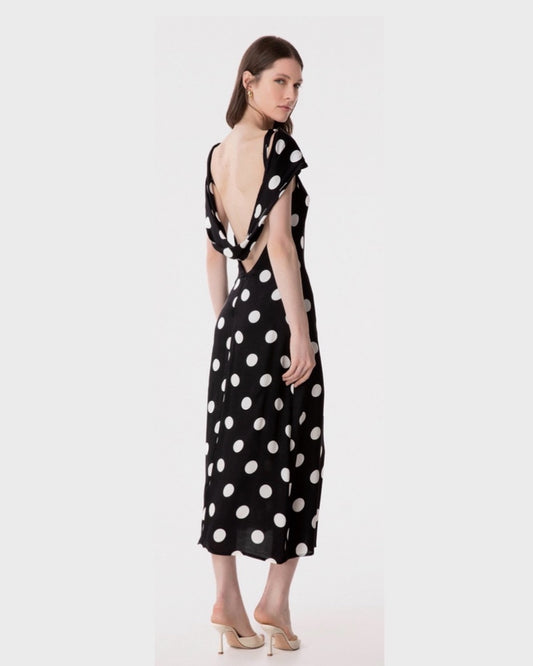 VERA - ABITO MIDI CON SCOLLATURA DIETRO