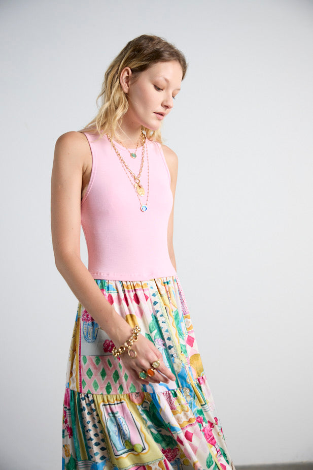 Woman Tank Dress CN-PE26-116 Pink