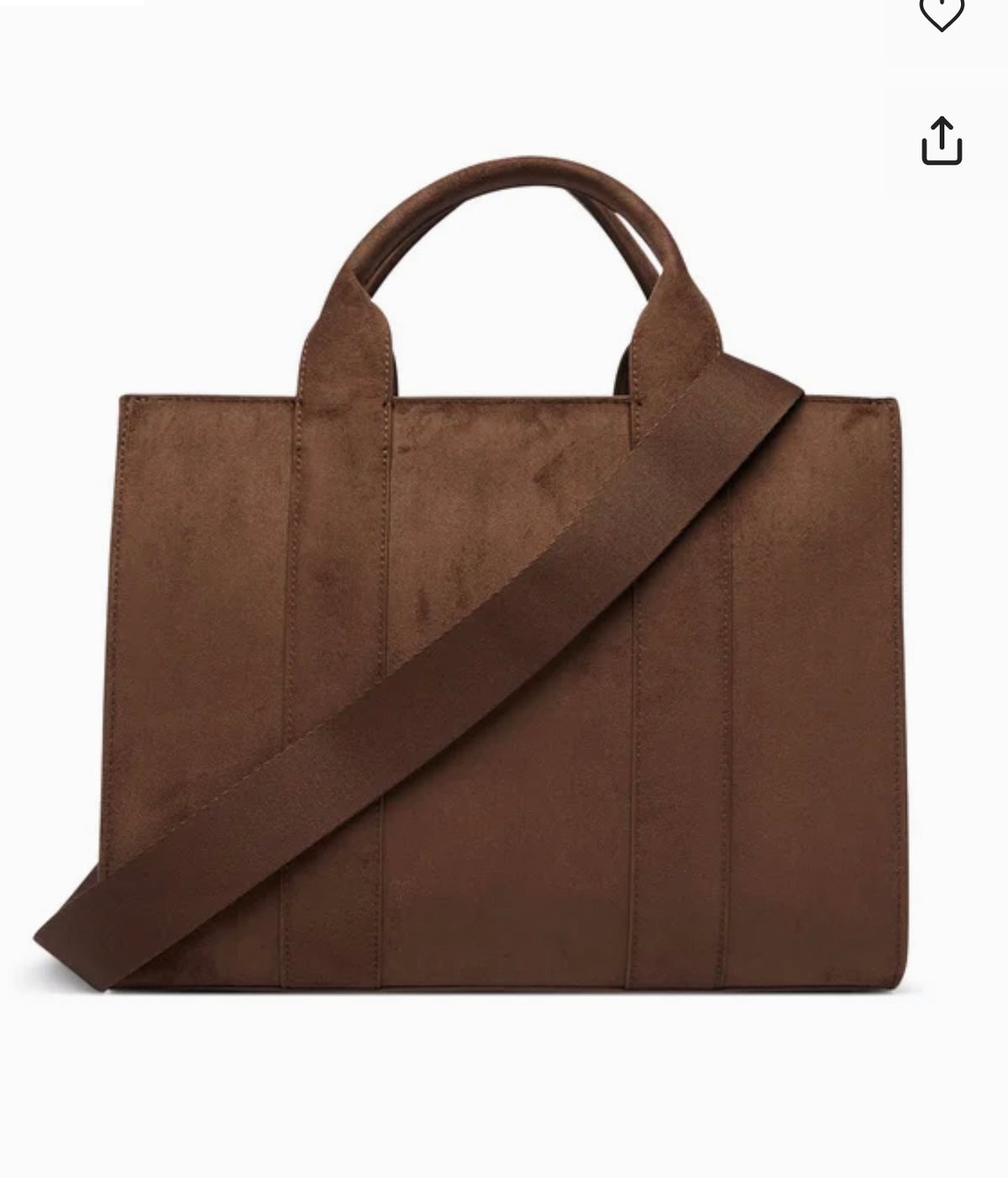 Women's k/rsg md square tote suede B4W30373 451 Tobacco