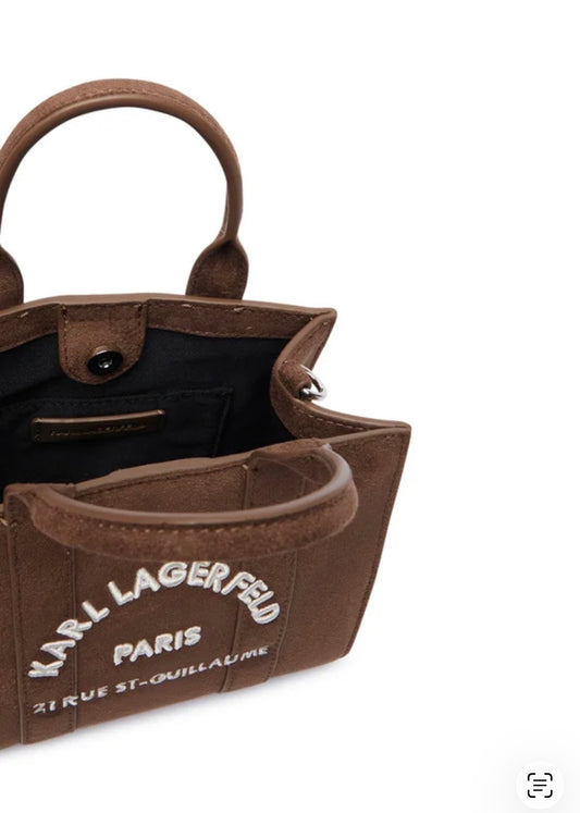 Women's k/rsg md square tote suede B4W30374 451 Tobacco