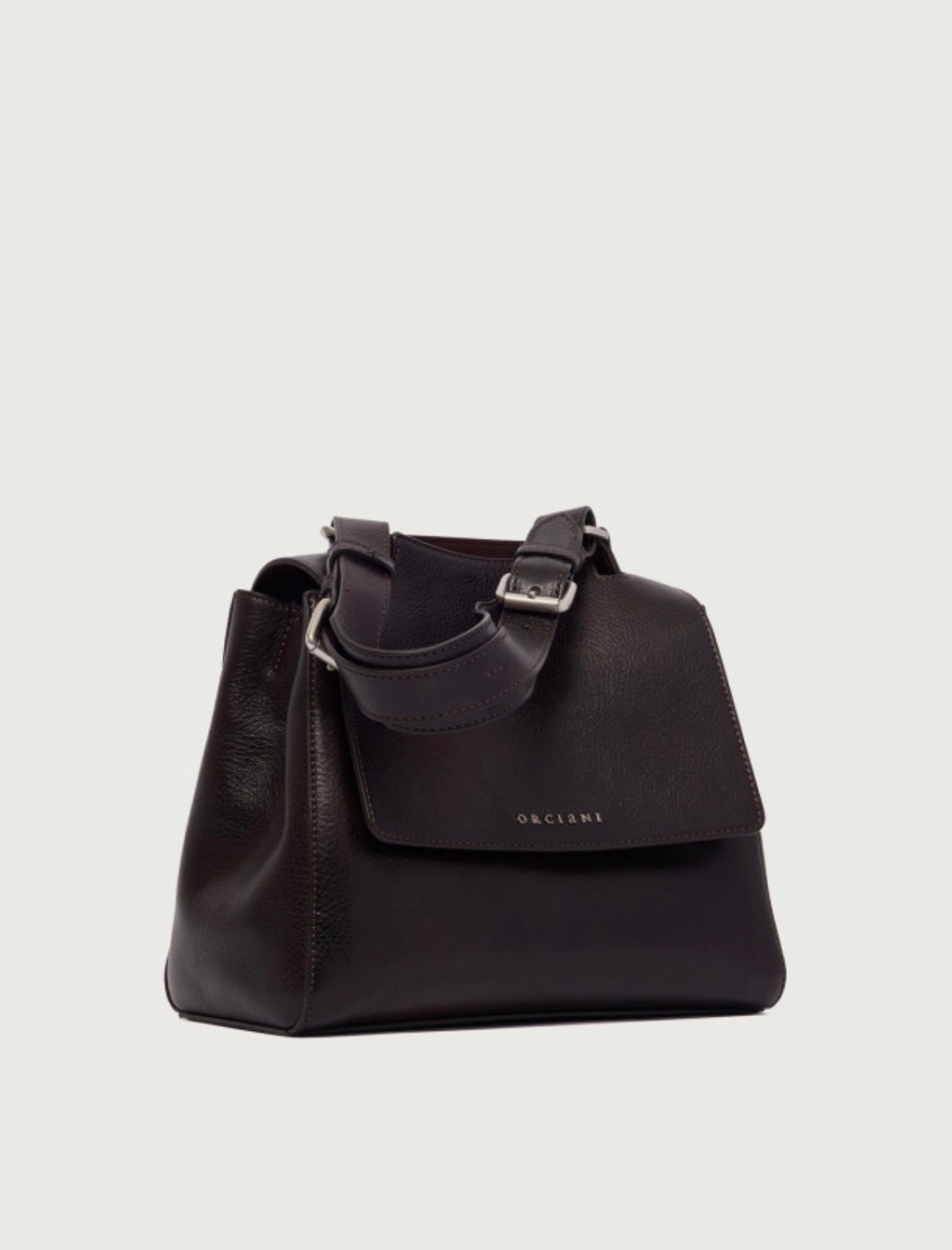 B01999 - BORSA SVEVA LAGOON SMALL A MANO IN PELLE CON TRACOLLA T. moro