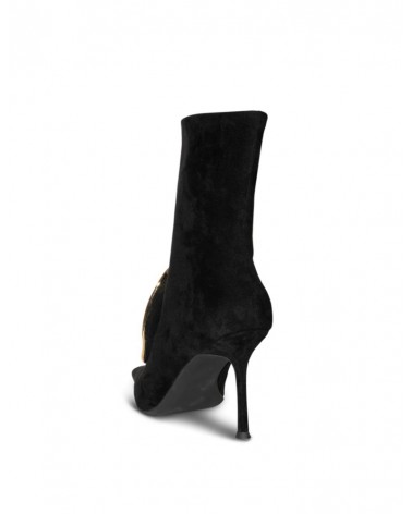 Jeffrey Campbell Stivaletto Donna DARING-O Black Suede Gold