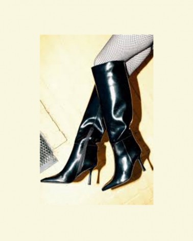 Jeffrey Campbell Stivale Donna SINCERELY Black Shiny