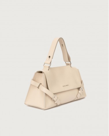 Orciani Borsa Donna B02159 SSE Sveva Longuette Sense in pelle con tracolla Acqua bianca