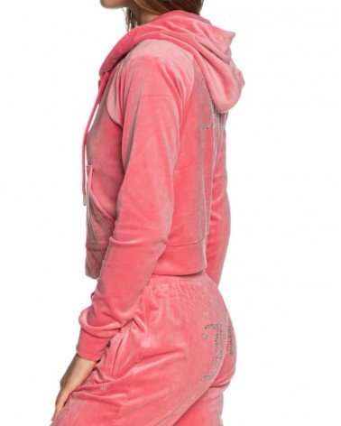 Juicy Couture Women's Madison Hoodies Clas VIJH70194WPFJB3 Vel Polyester/Elast Hot Pink