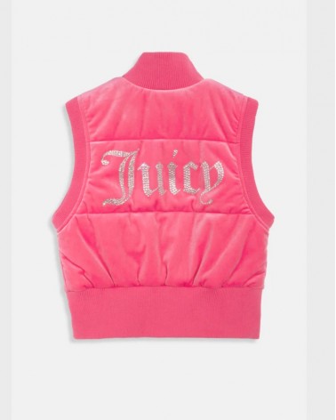 Juicy Couture Women's Thunder Velour 00S Gilet VIJH80456WPFJB3 Polyest/Elast Hot Pink