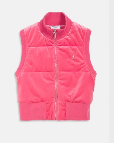 Juicy Couture Women's Thunder Velour 00S Gilet VIJH80456WPFJB3 Polyest/Elast Hot Pink