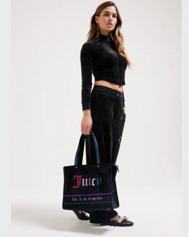 Juicy Couture Women's Iris Velvet L Shopper Bag BIJIR5521WTVM06 Velvet Multicolor/Black