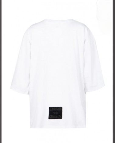 Via delle Rose VW25-16166 T-Shirt Donna Bianco