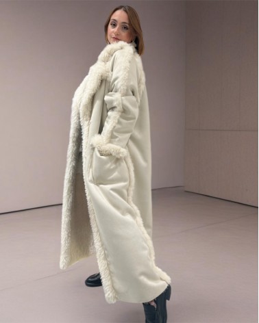 Sur Toi SAMMY/W CAPPOTTO IN WHISKY COLORE BIANCO