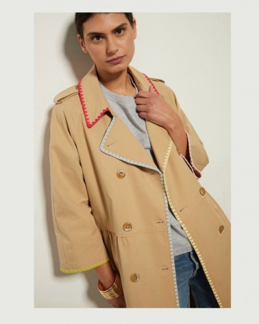 Since're Paris Woman Trench SI90 0043 Beige