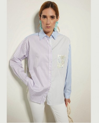 Since're Paris Woman Shirt SC10 0028 Multicolor Purple