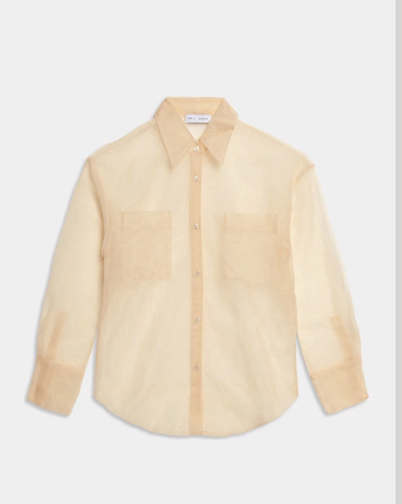 Camicia Donna S25SL02 in organza Nude