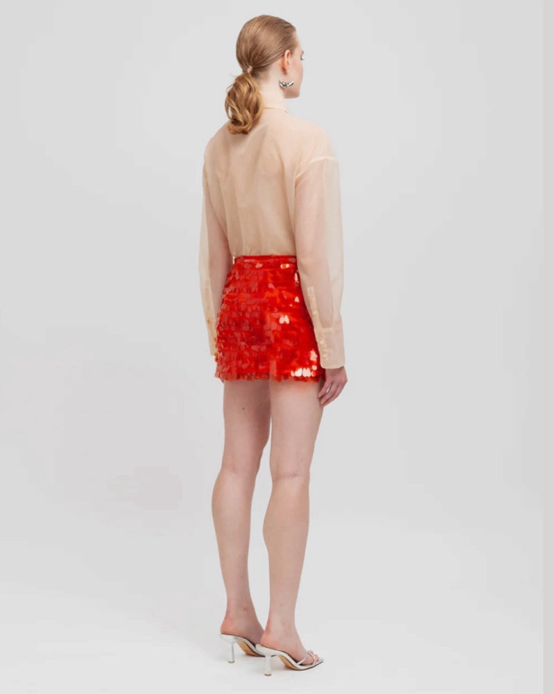 Camicia Donna S25SL02 in organza Nude