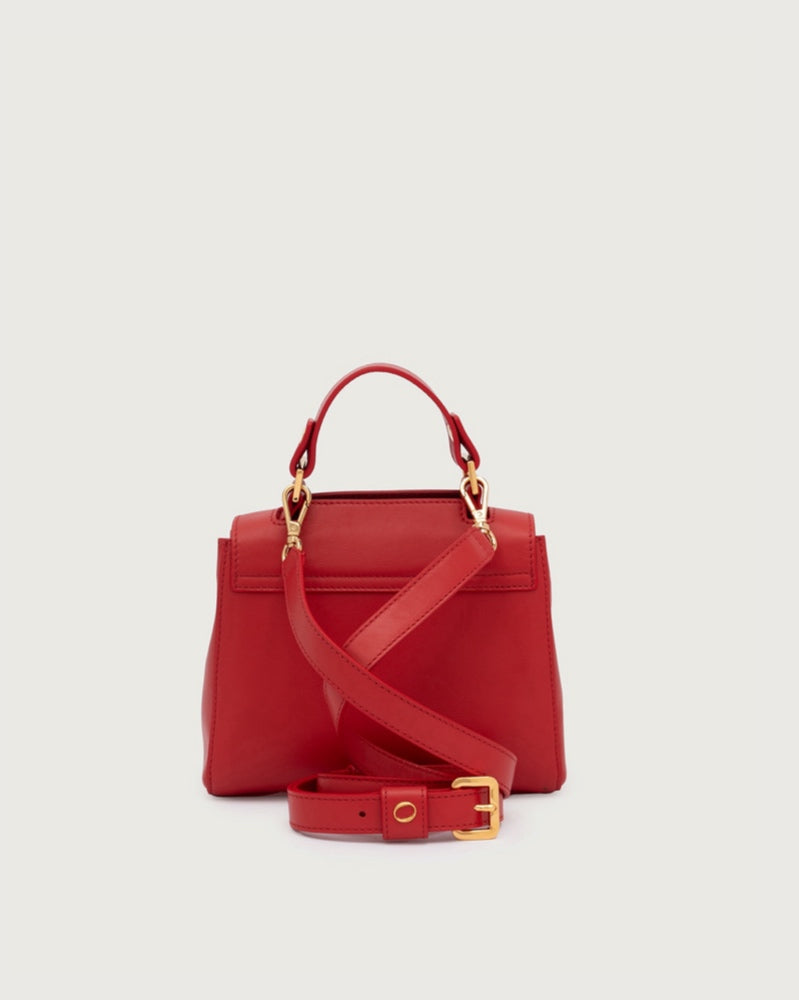 Borsa in pelle Donna B02019 VANITY ORO Rosso