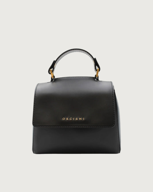 Borsa in pelle Donna B02019 VANITY ORO Nero