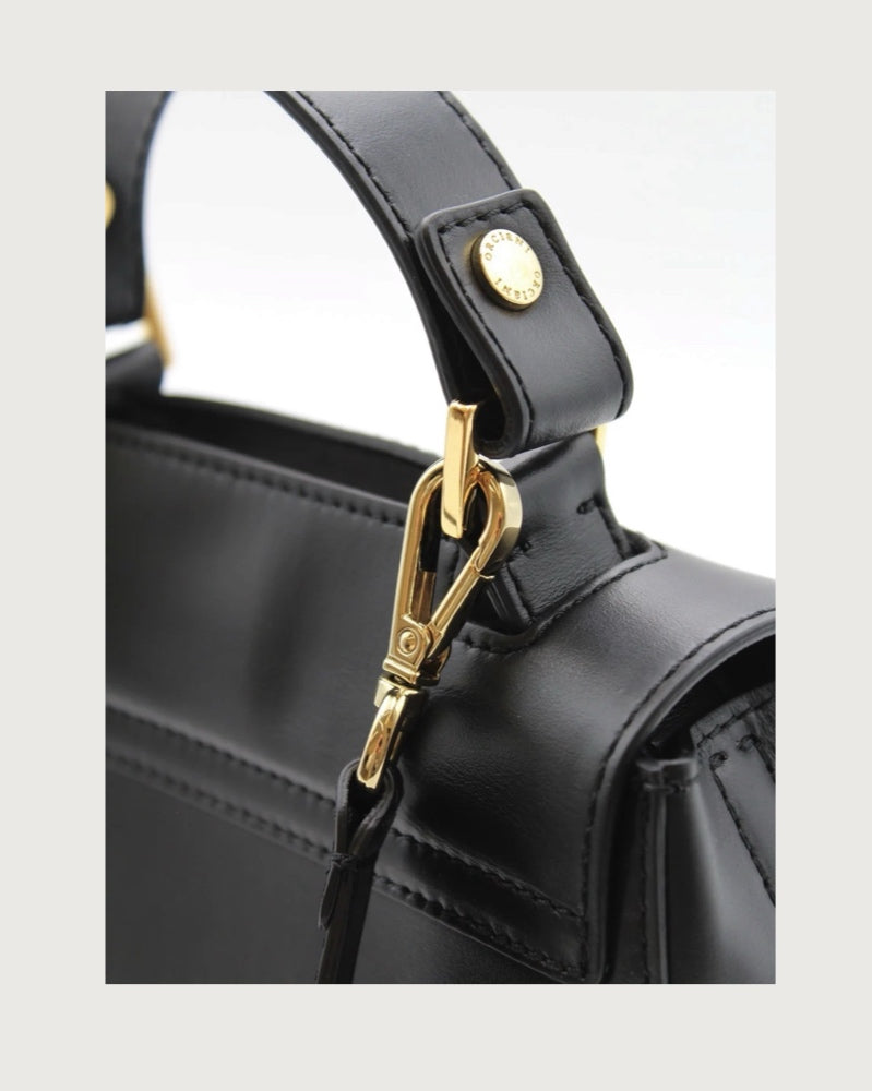 Borsa in pelle Donna B02019 VANITY ORO Nero