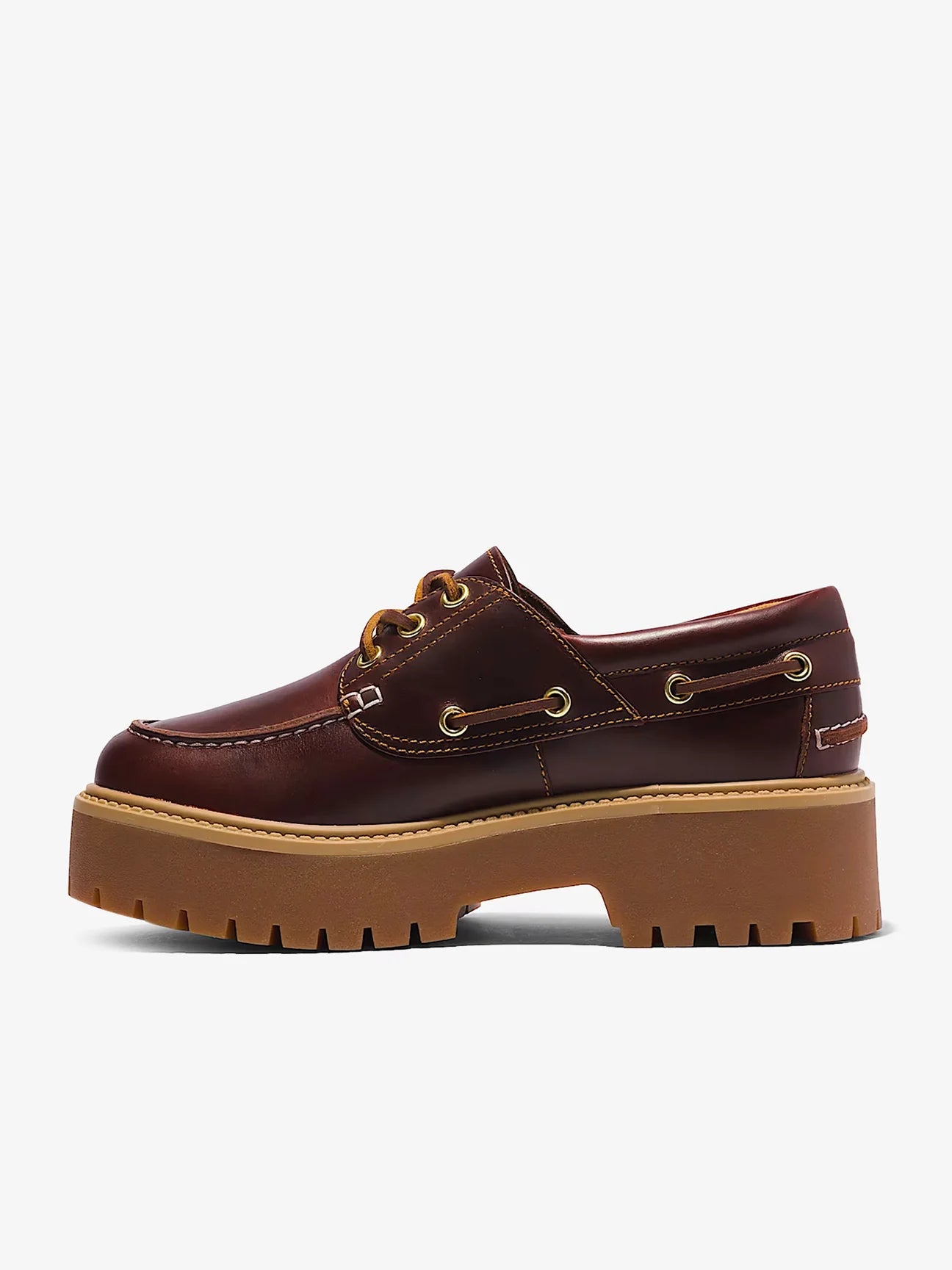 Women’s Stone Street Platform Boat Shoe Rootbeer