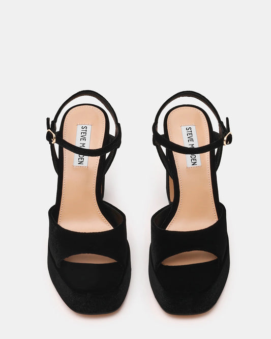 Sandalo col tacco Donna MILIANA Black Velvet