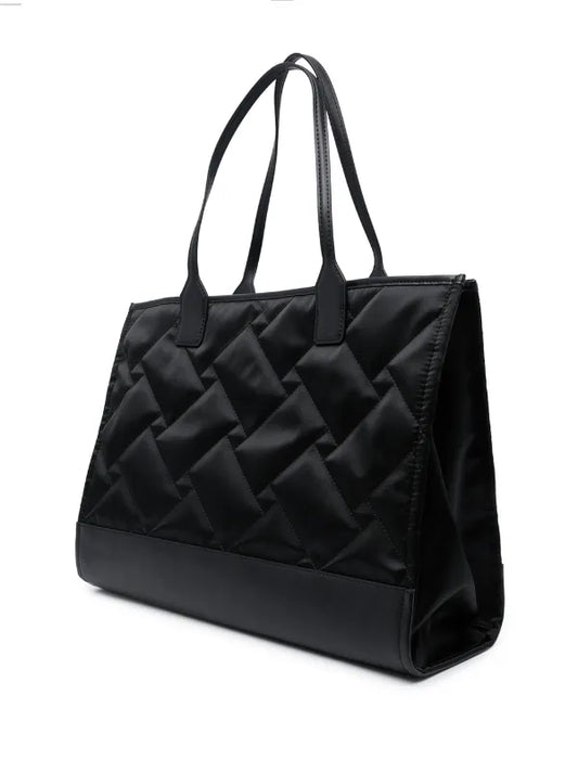 690-RECYCLED SQ SHOPPER-BLACK-NYLON-133