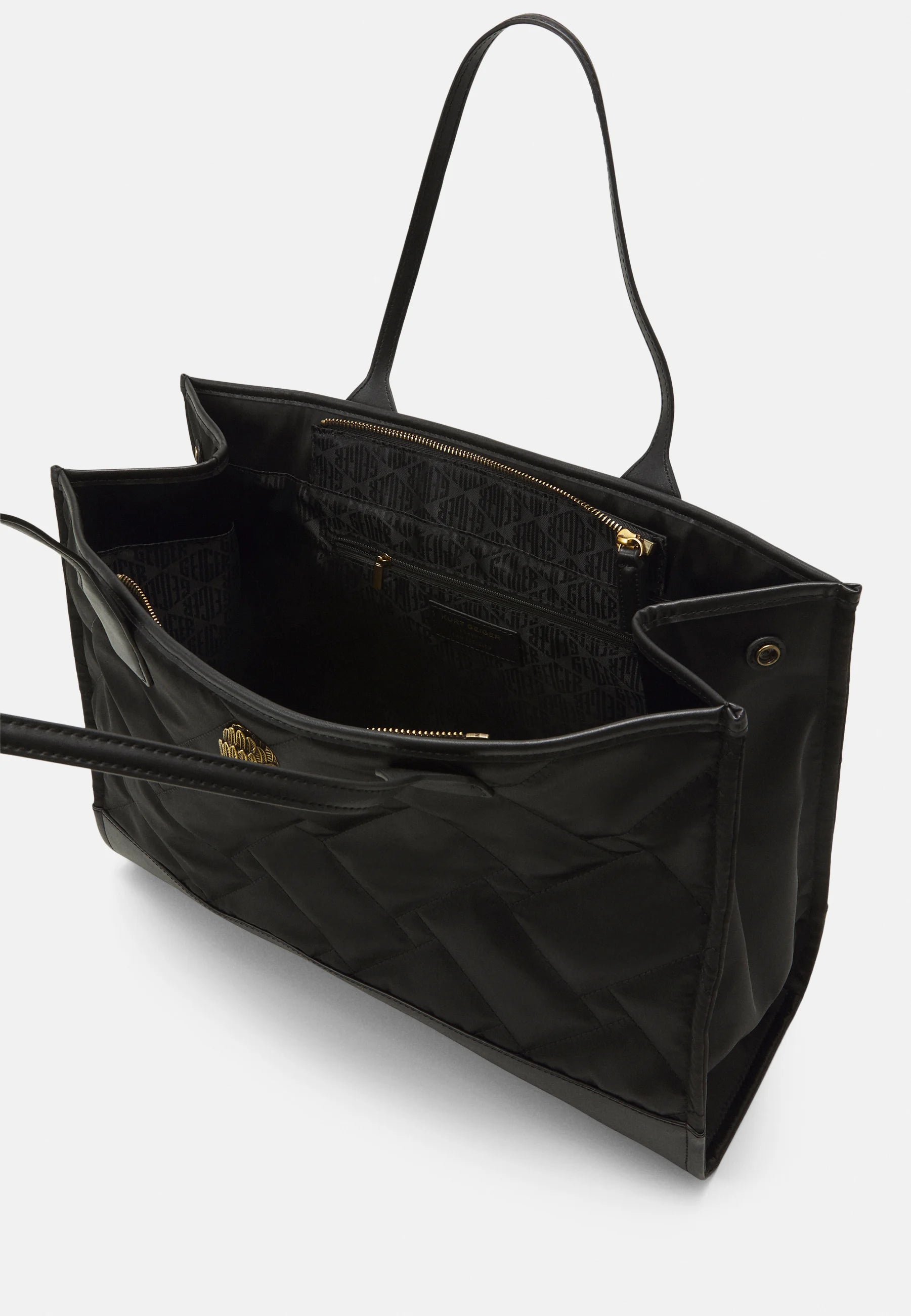 690-RECYCLED SQ SHOPPER-BLACK-NYLON-133