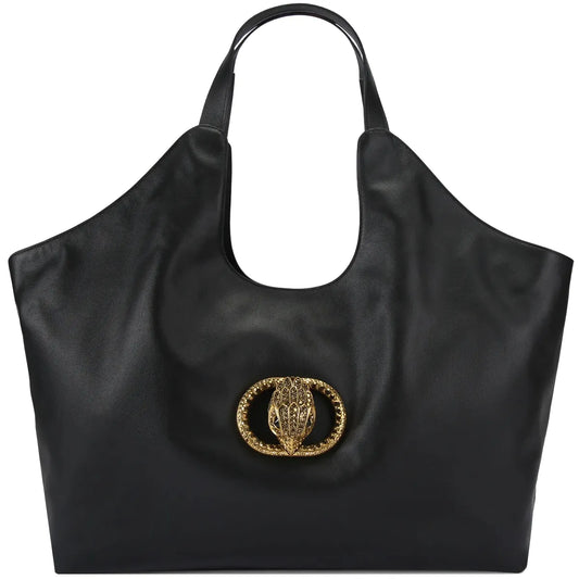 690-CHELSEA XXL SOFT TOTE-BLACK-LEATHER-328