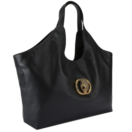 690-CHELSEA XXL SOFT TOTE-BLACK-LEATHER-328