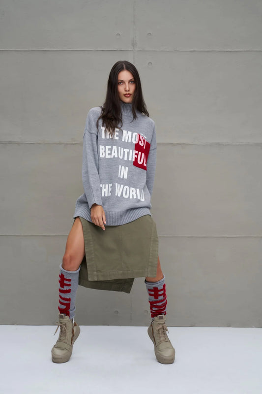 Maglione Donna VW26-18075 Grey Melange