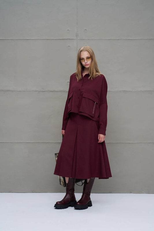 Shirt Donna VW26-18197 Burgundy