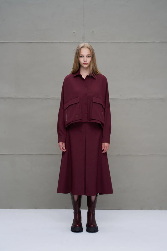 Shirt Donna VW26-18197 Burgundy