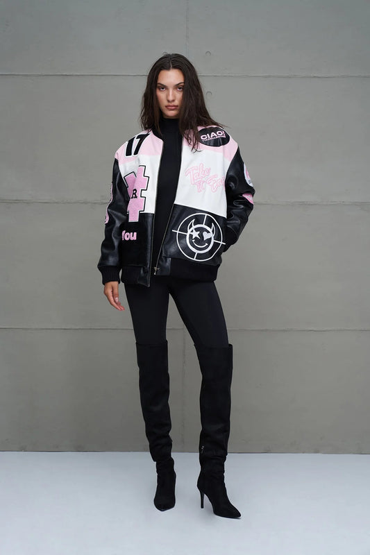 Bomber Donna VW26-18235 Black/Pink/White