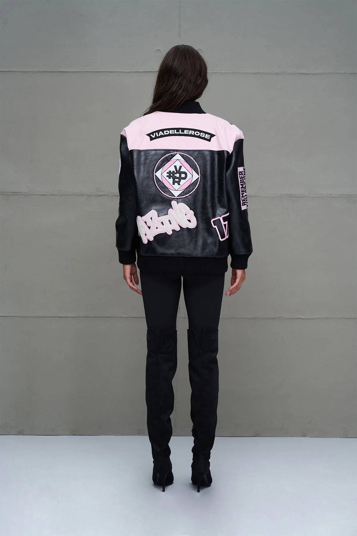 Bomber Donna VW26-18235 Black/Pink/White