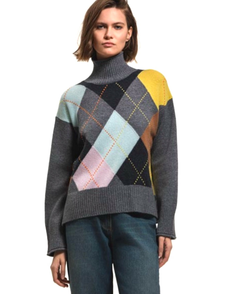 Woman Turtleneck Sweater MS31 0002 Rumble Grey