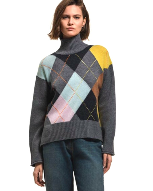 Woman Turtleneck Sweater MS31 0002 Rumble Grey