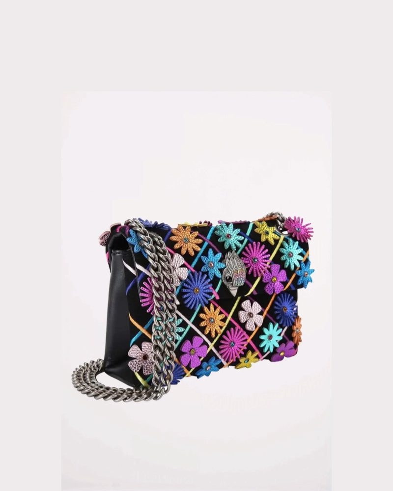 MINI KENSINGTON FLOWERS-BLK/OTHER-LEATHER-MINI-308