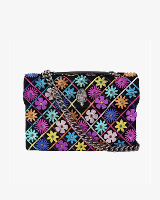 KENSINGTON FLOWERS BAG-BLK/OTHER-LEATHER-LARGE-307