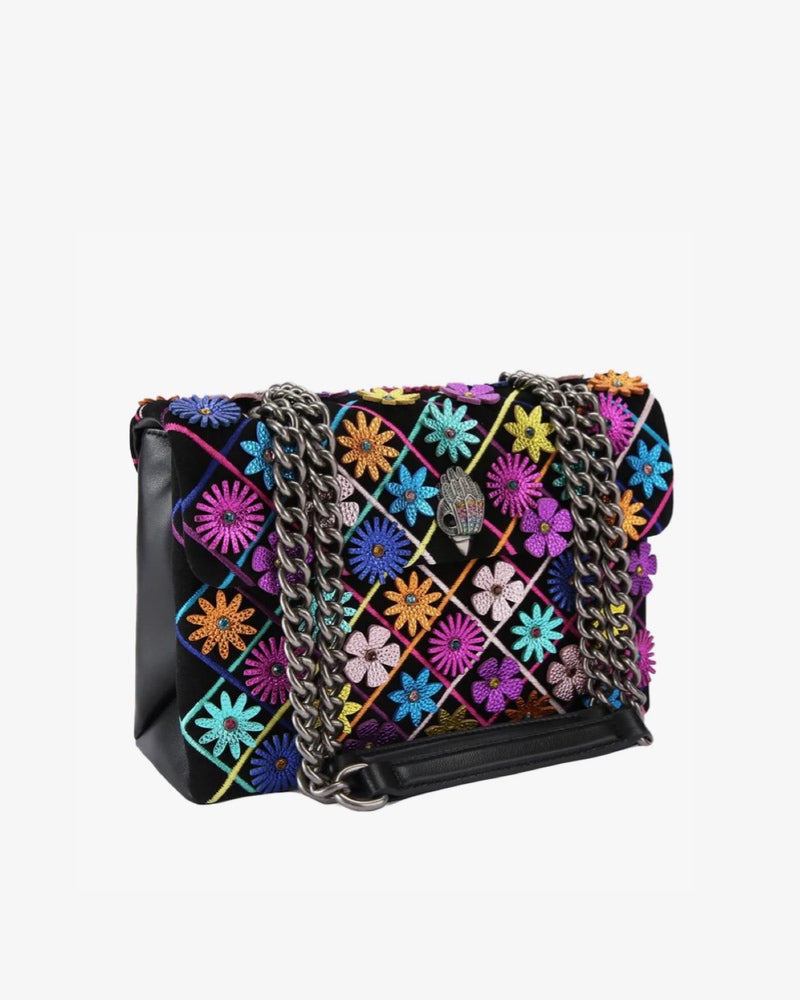 KENSINGTON FLOWERS BAG-BLK/OTHER-LEATHER-LARGE-307