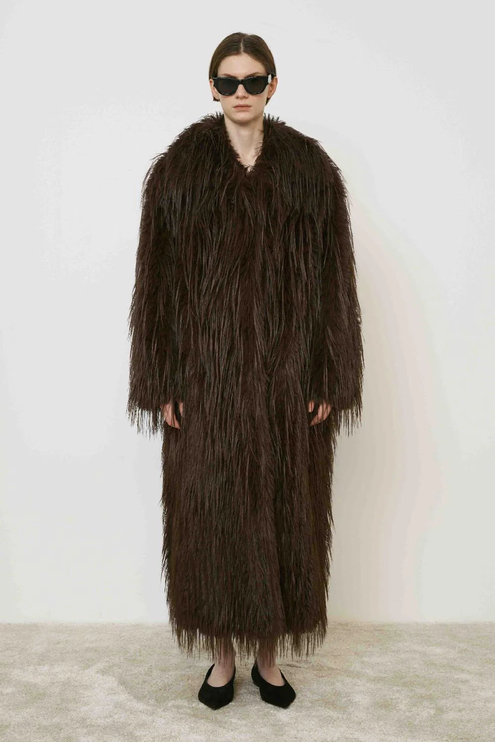 Ecopelliccia lunga Donna M5IBB1 993 Coffee