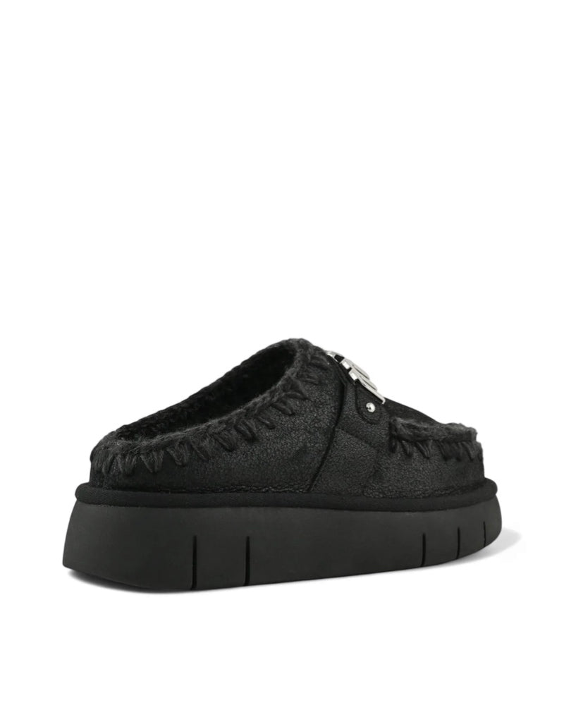 Bounce Clog Special Leather Cracked Black/Grey