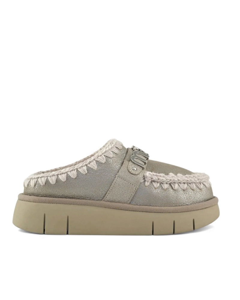 Bounce Clog Special Leather Stone Metallic